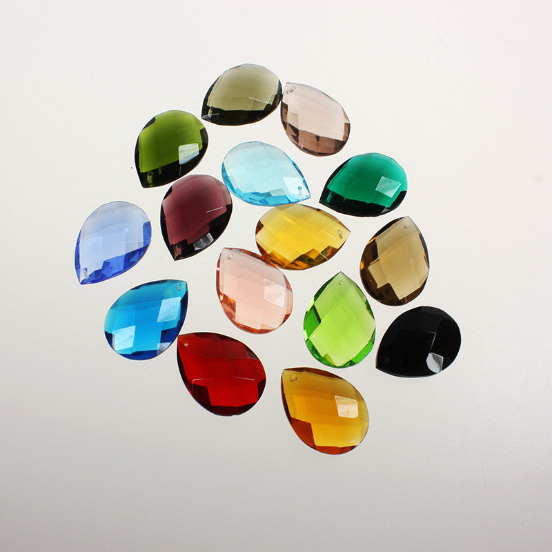 Czech 1-1/2" Colored Swedish Cut Teardrop <br>Pack of 12pcs