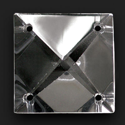 40MM CRYSTAL SQUARE W/ 4 HOLES TURKISH HAND CUT