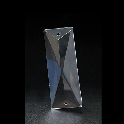 60 X 25MM CRYSTAL COFFIN STONE W/ 2 HOLES TURKISH HAND CUT