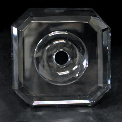 90MM CRYSTAL DISH W/ CENTER HOLE TURKISH HAND CUT 