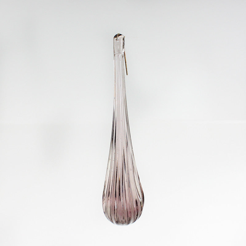 4" Colored Rippled Murano Raindrop