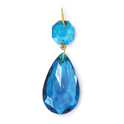 2 INCH H.C. HALF CUT AQUA ALMOND W/ 14MM OCTAGON