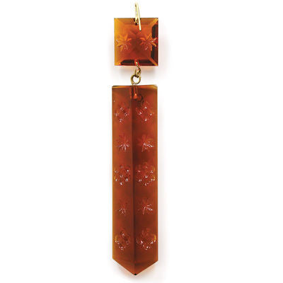 3 INCH TOPAZ COLONIAL STAR CUT PRISM W/ ATTACHED OCTAGON
