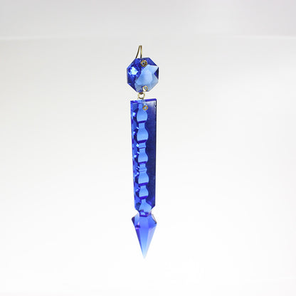 4-1/2" Colored Czech Notched Spear w/ 14mm Top Bead <br> (6 colors)