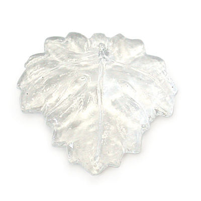 30MM CRYSTAL CZECH MAPLE LEAF W/ FLAT BACK 