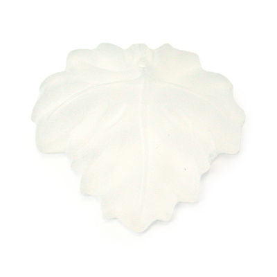30MM FROSTED CRYSTAL CZECH MAPLE LEAF W/ FLAT BACK 