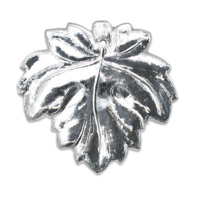 30MM MIRRORED CRYSTAL CZECH MAPLE LEAF W/ FLAT BACK 