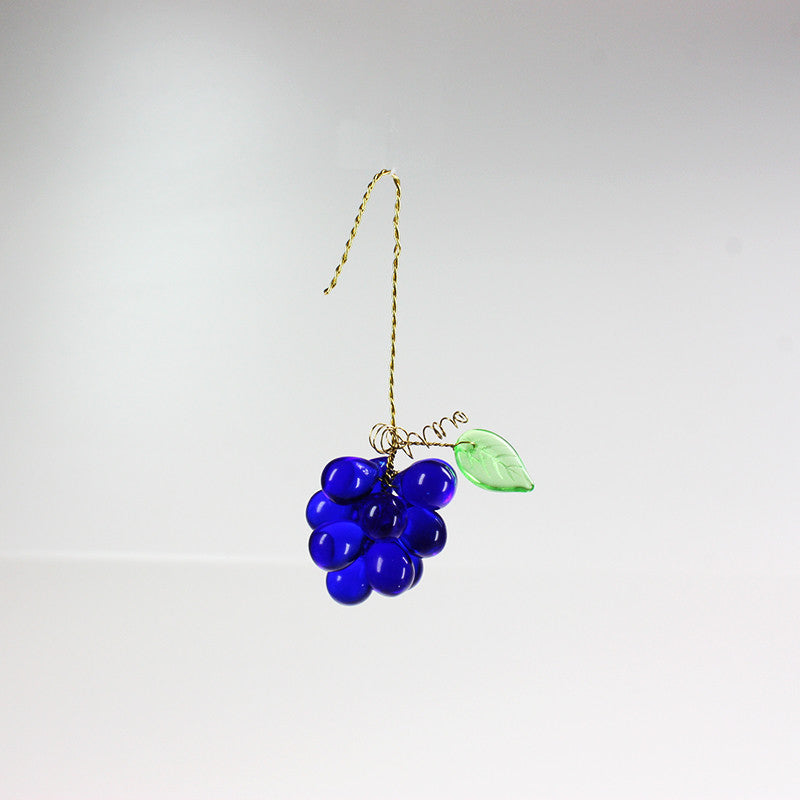 14mm Colored Czech 13-Grape Clusters w/ One Leaf