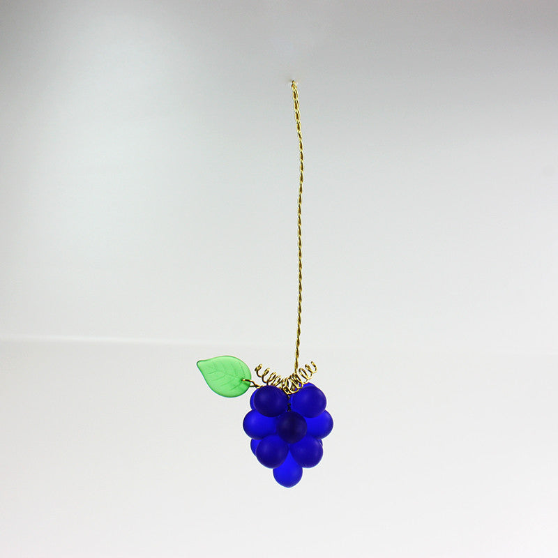 14mm Colored Czech 13-Grape Clusters w/ One Leaf