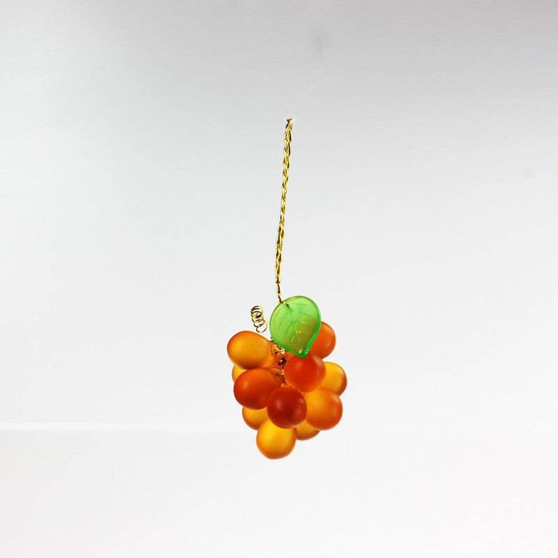 14mm Colored Czech 13-Grape Clusters w/ One Leaf