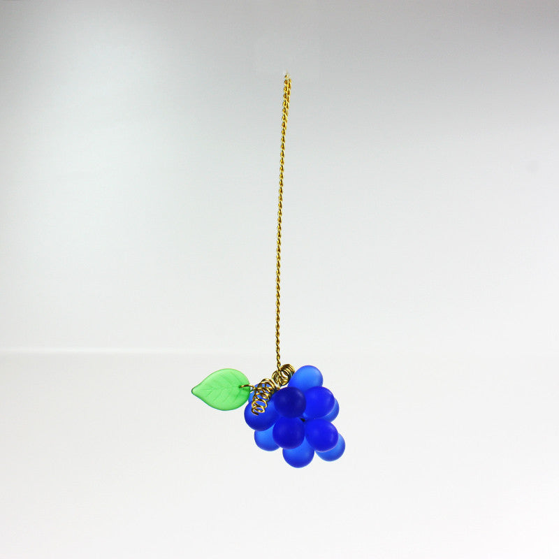 14mm 13 Czech Grape Clusters w/ One Leaf