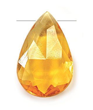 25MM TOPAZ ALMOND SIDE DRILLED