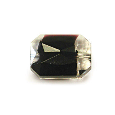 18MM 2 TONE FANCY CUT OCTAGON PENDANT W/ THRU HOLE