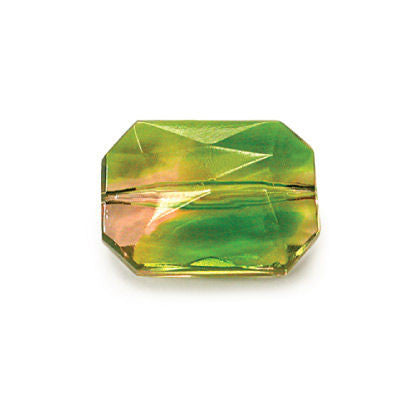 18MM 2 TONE FANCY CUT OCTAGON PENDANT W/ THRU HOLE