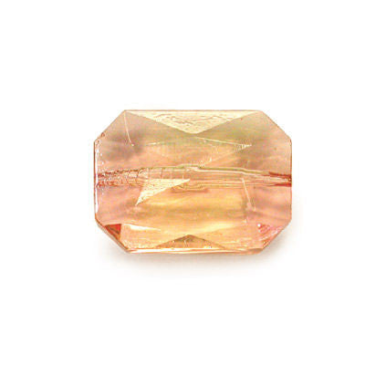 18MM 2 TONE FANCY CUT OCTAGON PENDANT W/ THRU HOLE