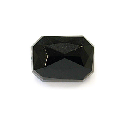 18MM JET FANCY CUT OCTAGON PENDANT W/ THRU HOLE 