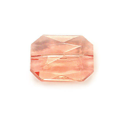 18MM PINK FANCY CUT OCTAGON PENDANT W/ THRU HOLE 