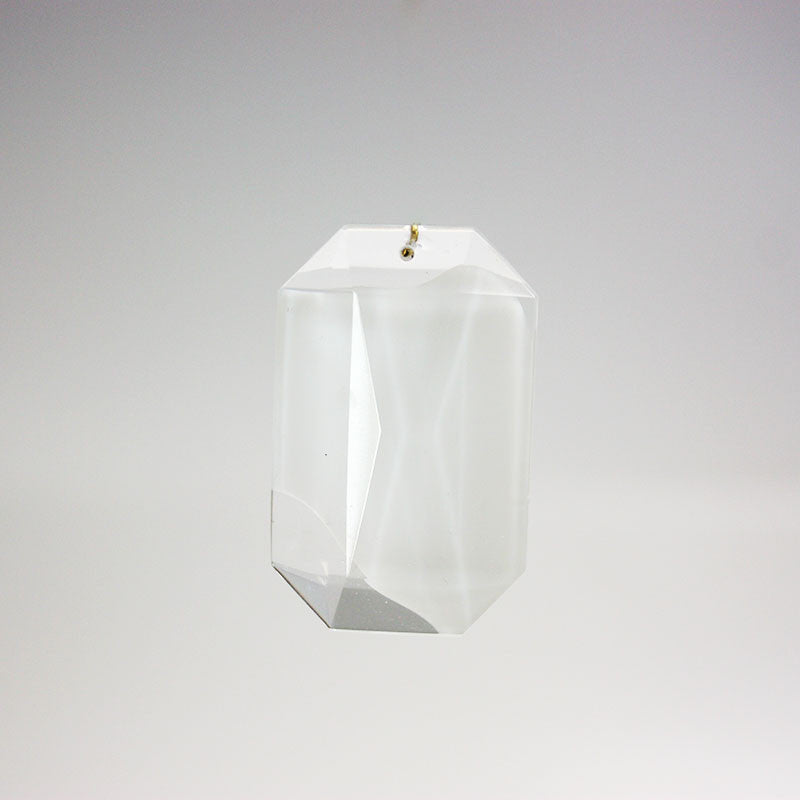 40mm 2 Tone Fancy Cut Octagon Rectangles w/ 1 Hole at Top <br> Pack of 12