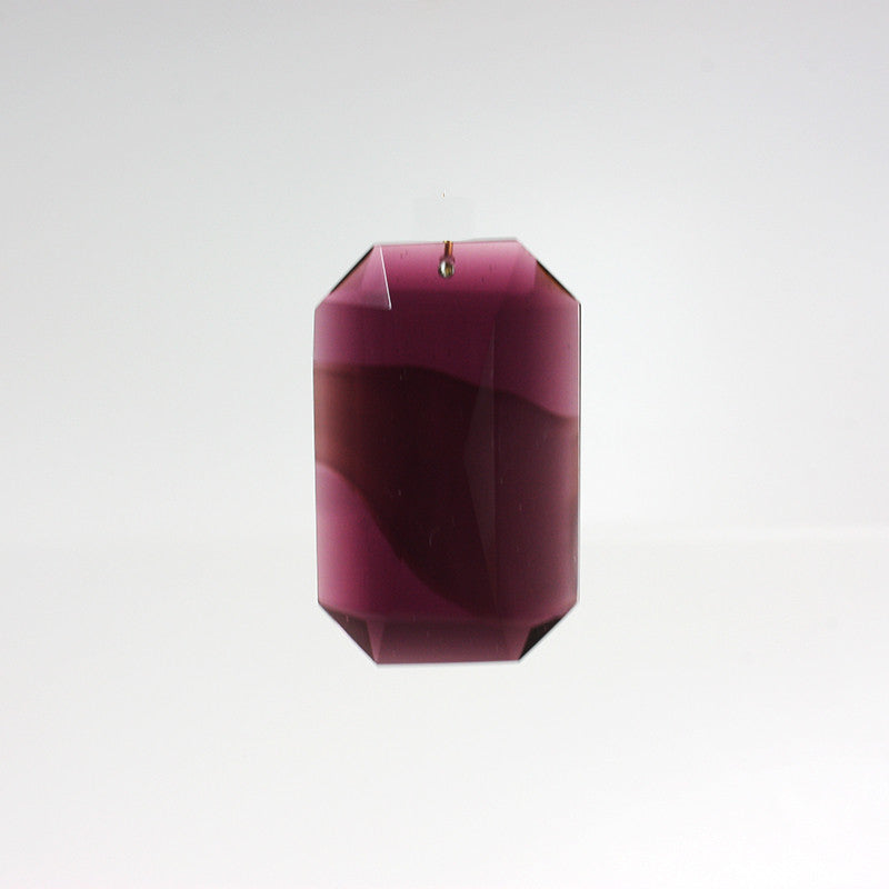 40mm 2 Tone Fancy Cut Octagon Rectangles w/ 1 Hole at Top <br> Pack of 12