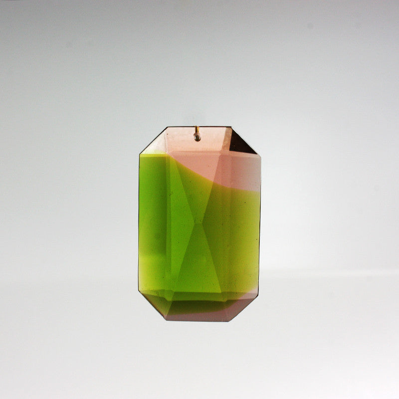 40mm 2 Tone Fancy Cut Octagon Rectangles w/ 1 Hole at Top <br> Pack of 12