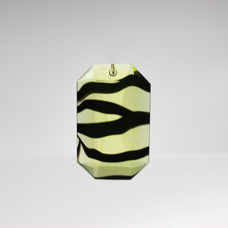 40mm 2 Tone Fancy Cut Octagon Rectangles w/ 1 Hole at Top <br> Pack of 12