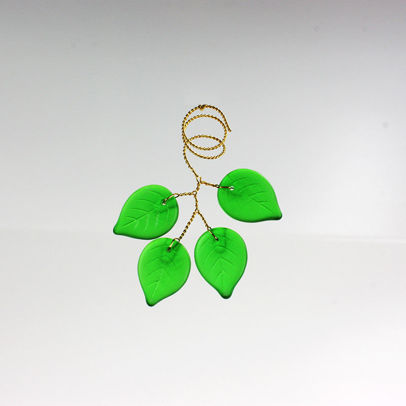 4 Czech 18 X 13mm Leaves Wired Together <br> (18 Colors)