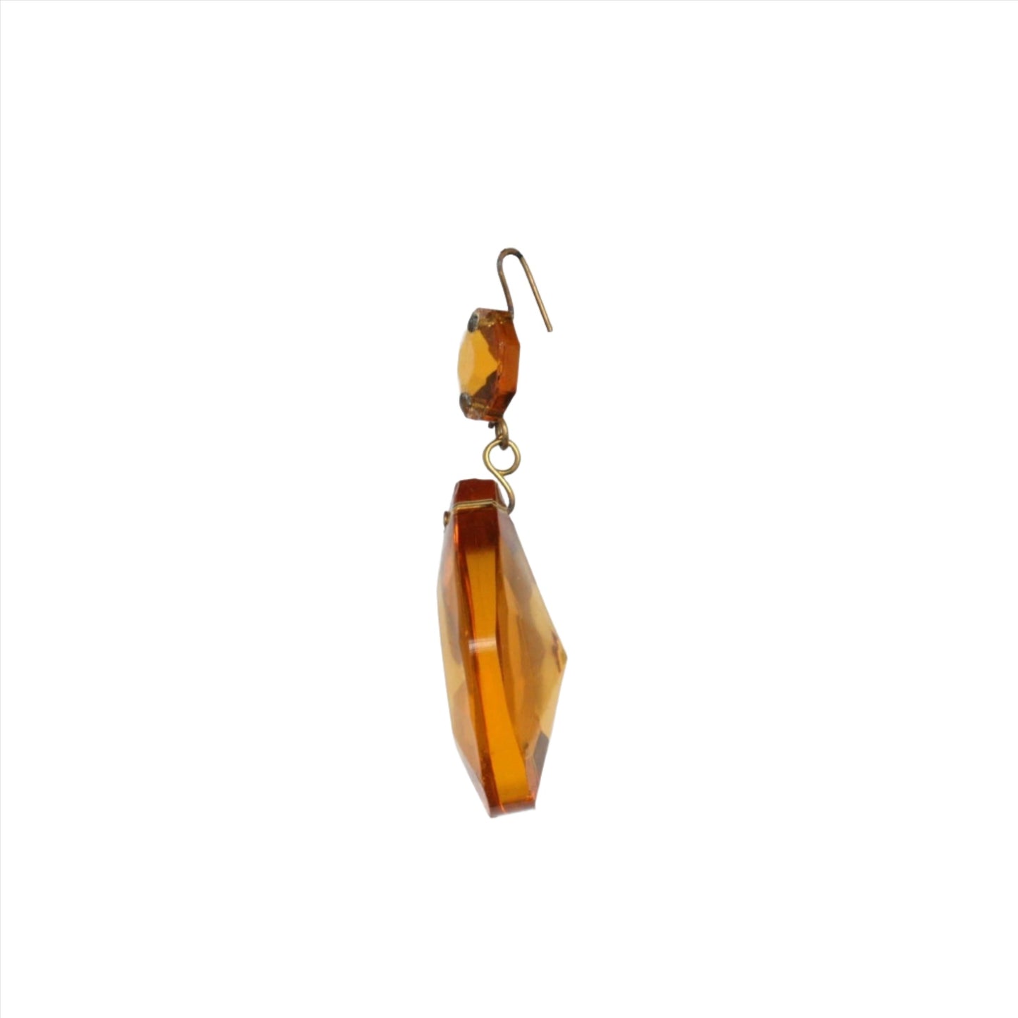 1-1/2" Amber Radiant Cut Teardrop