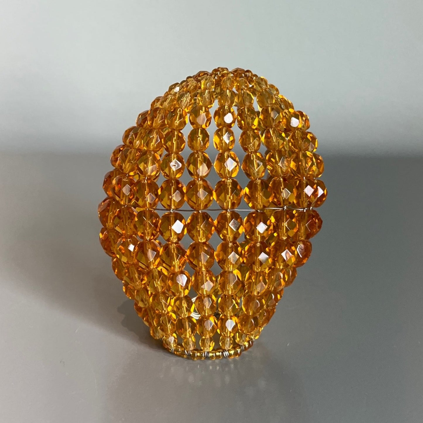 Amber Beaded Torpedo Bulb Cover, Small