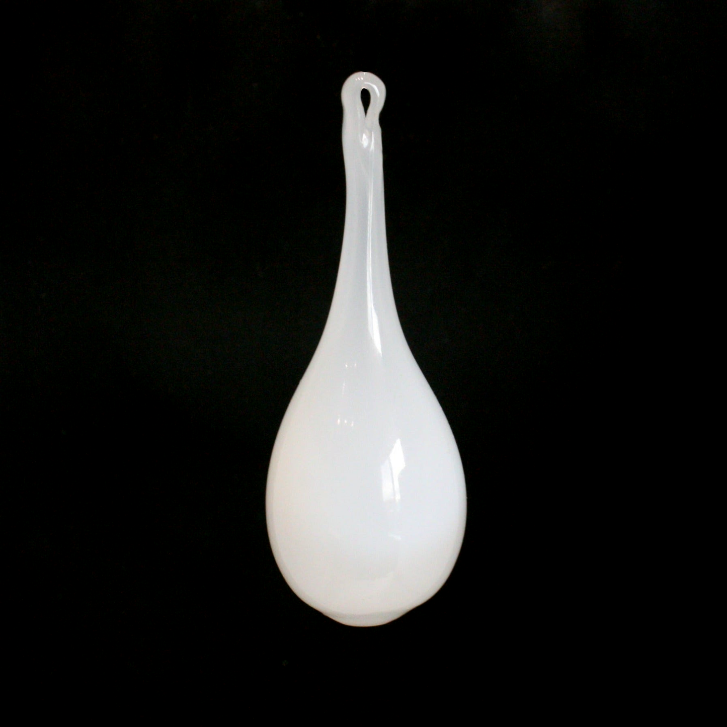 Opaque White Handblown Raindrop