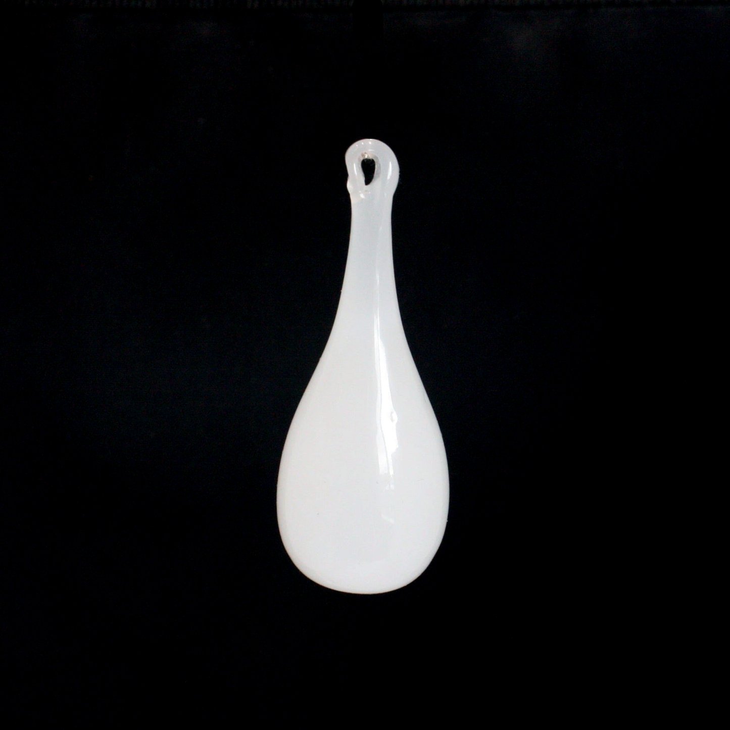 Opaque White Handblown Raindrop