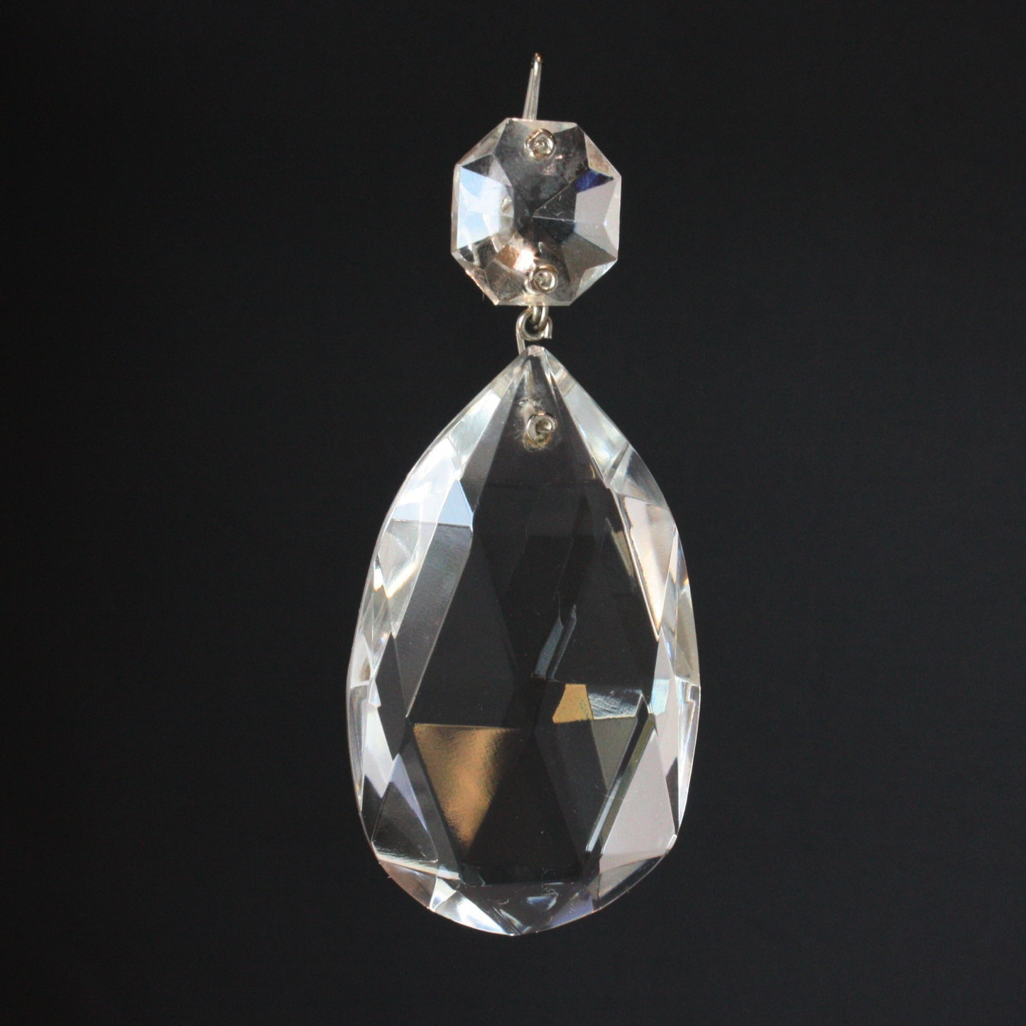 Czech Crystal Full Cut Teardrop w/ Top Bead