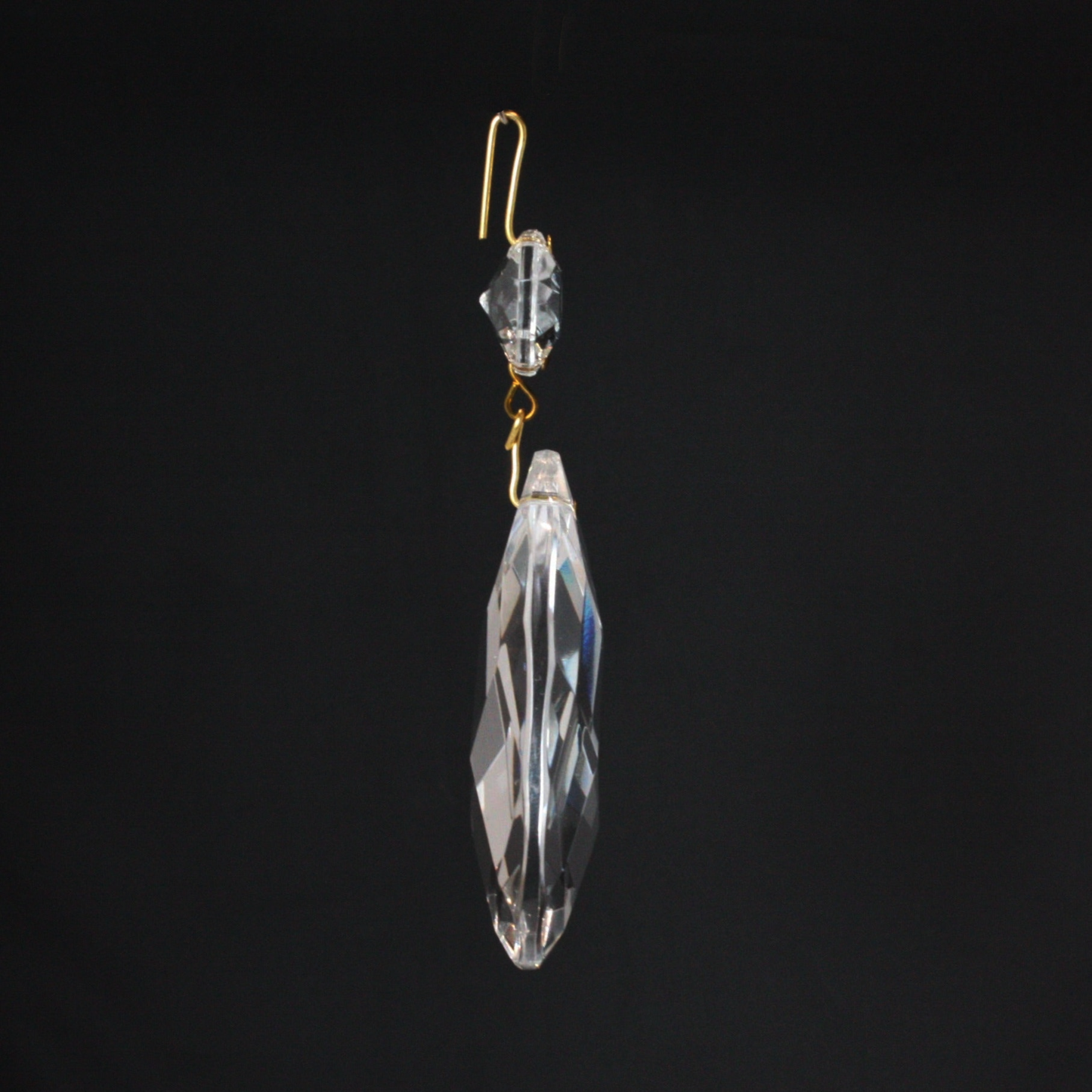 Crystal Swedish Cut Teardrop w/ Top Bead