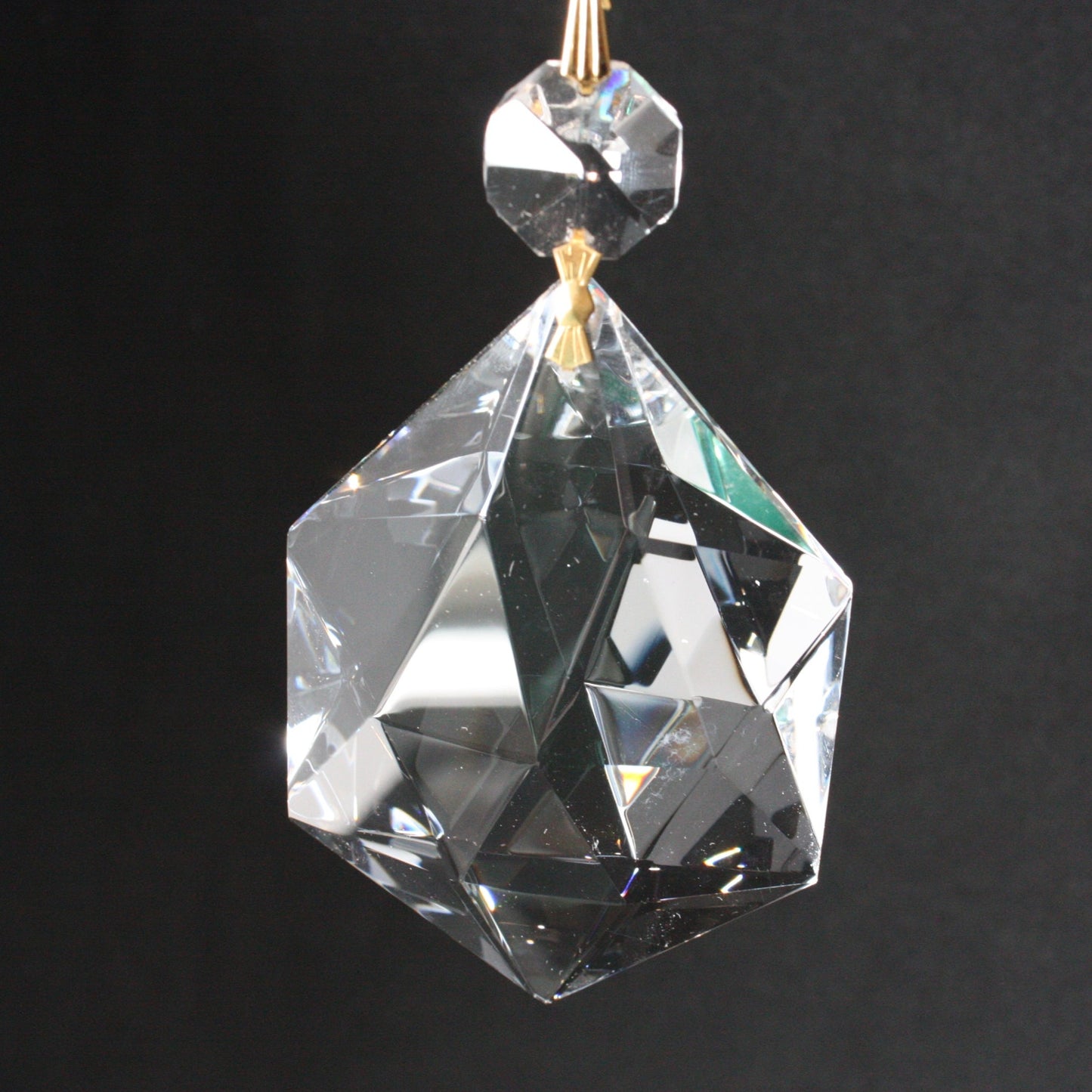 Turkish Crystal 6-Sided Prism w/ Top Bead