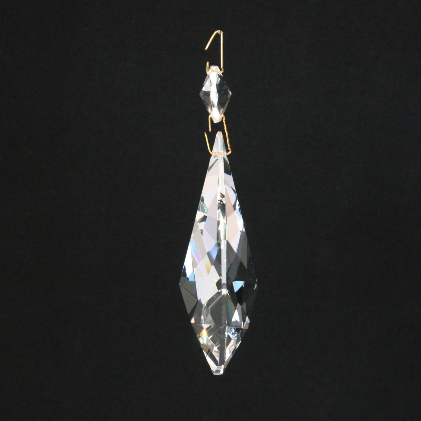 Turkish Crystal 8-Sided Clear Point Prism w/ Top Bead