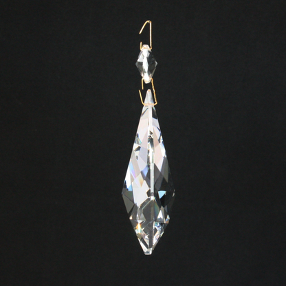 Turkish Crystal 8-Sided Clear Point Prism w/ Top Bead