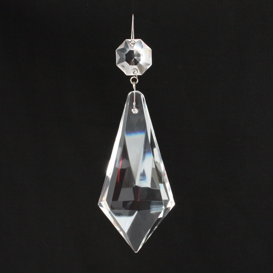 Czech Crystal Full Cut Kite Prism w/ Top Bead