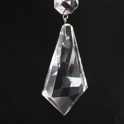 Czech Crystal Full Cut Kite Prism w/ Top Bead