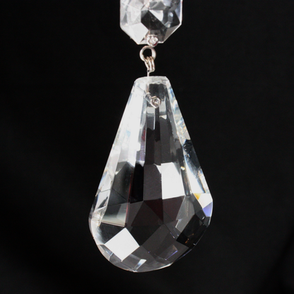 Turkish Crystal Full Cut Faceted Teardrop w/ Top Bead