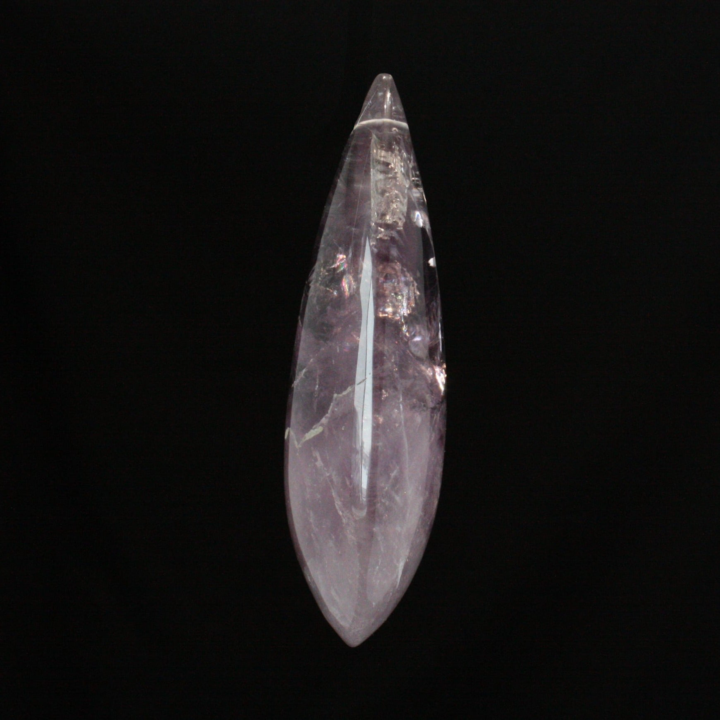 5" Amethyst Rock Crystal Smooth Full Pear
