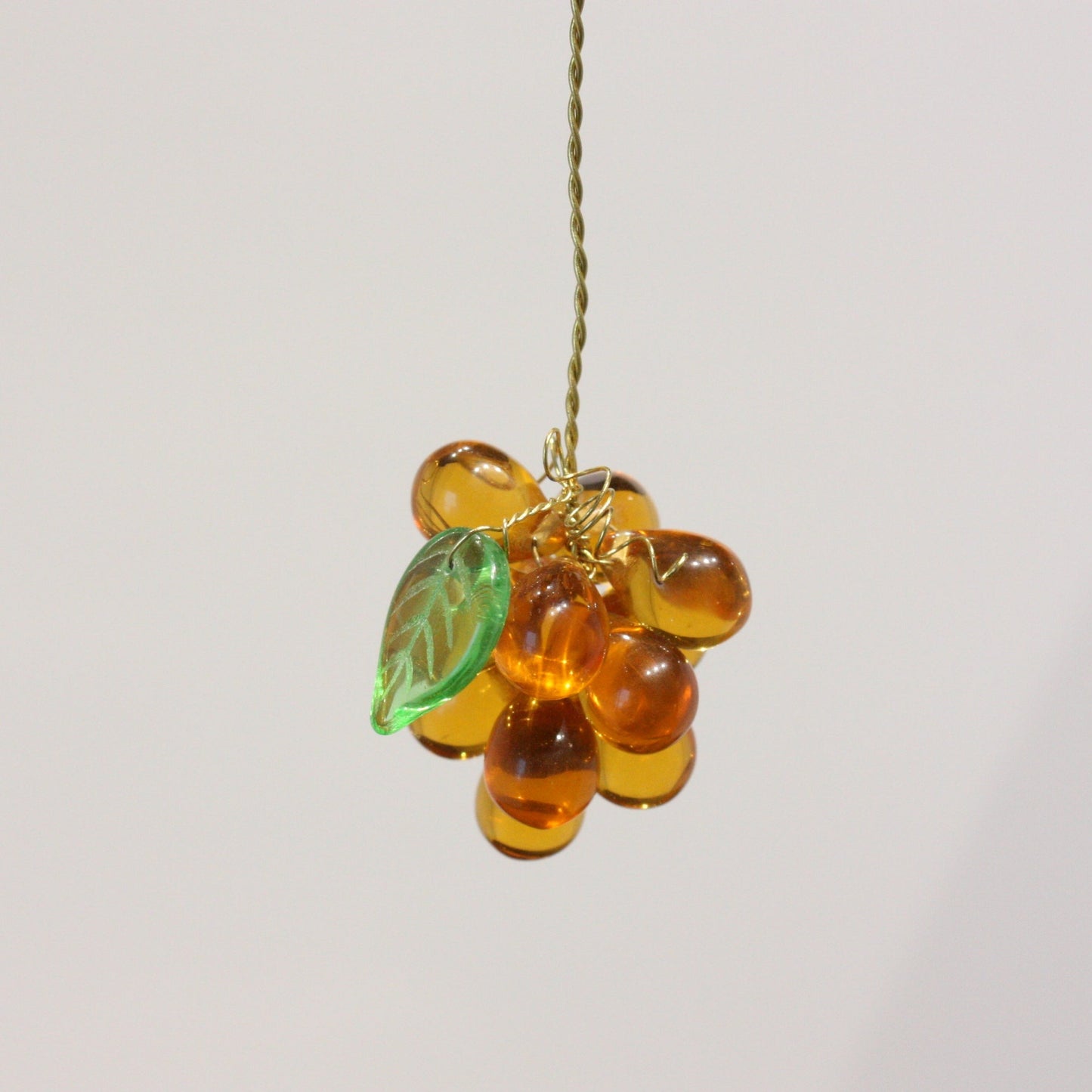 14mm Colored Czech 13-Grape Clusters w/ One Leaf