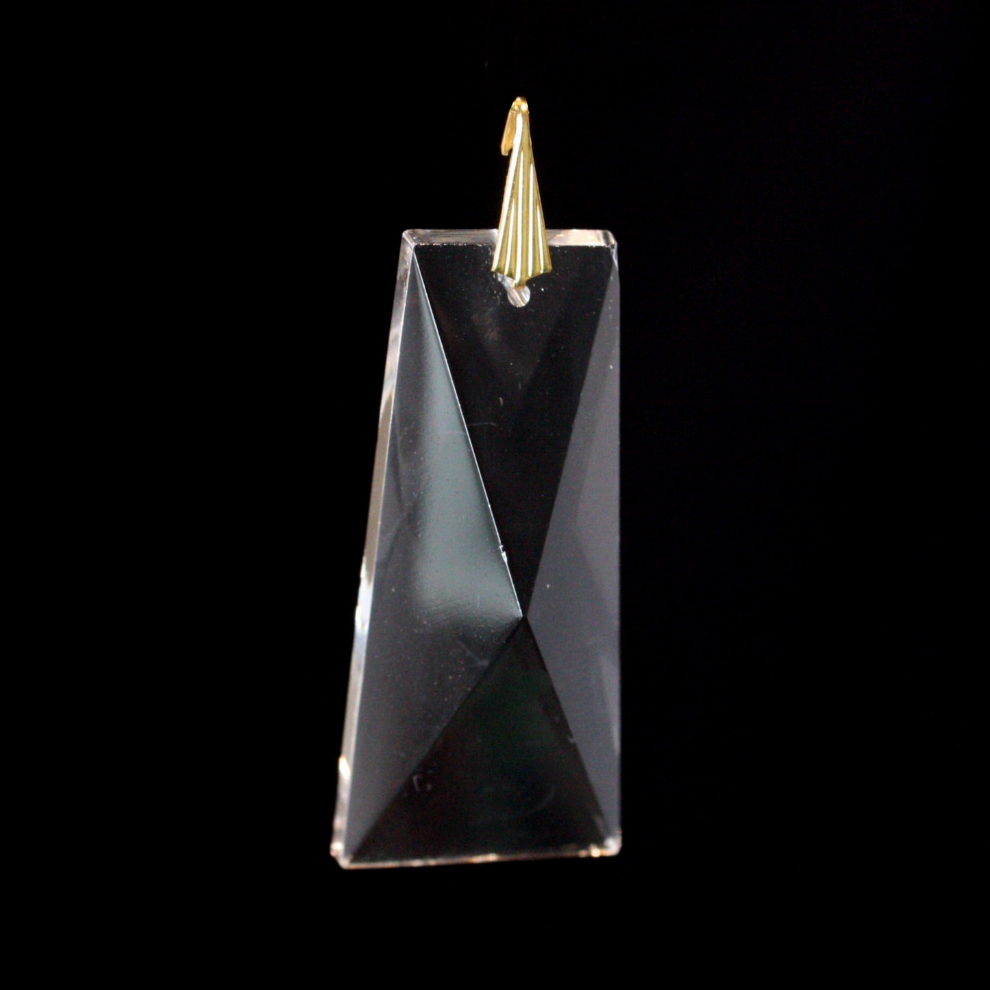 Clear 1-Hole Coffin Stone w/ Hanger