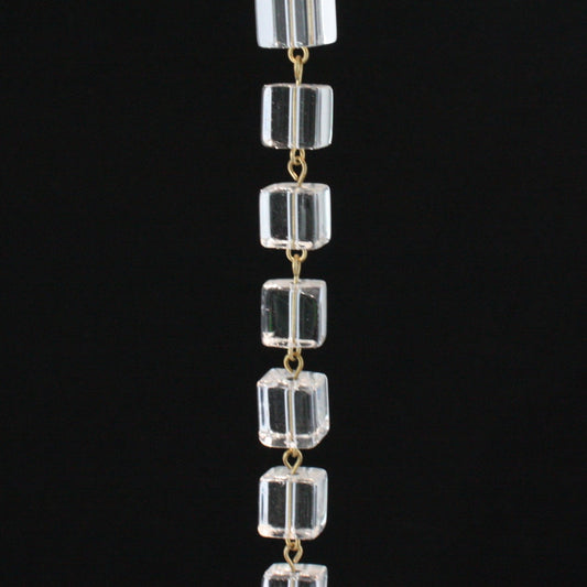 Crystal 10mm Cube Chain, 1 Meter