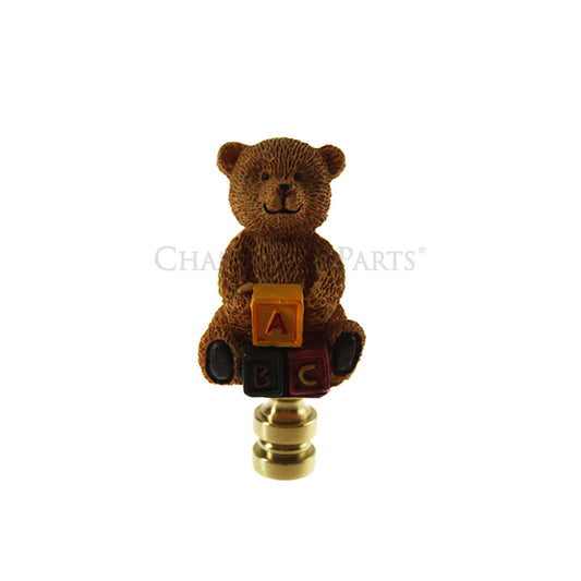 Bear With Blocks Finial