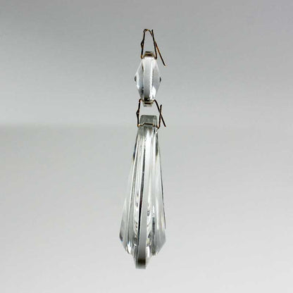 2" Clear Double Sided Oyster w/ Top Bead