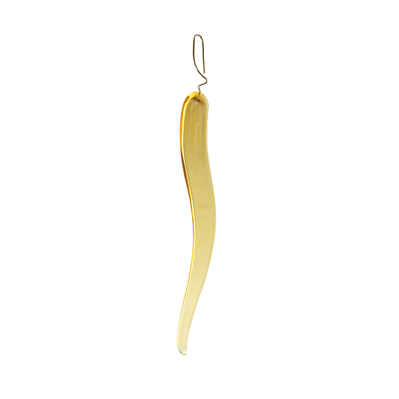 5" Colored Murano Glass Wave Dangle