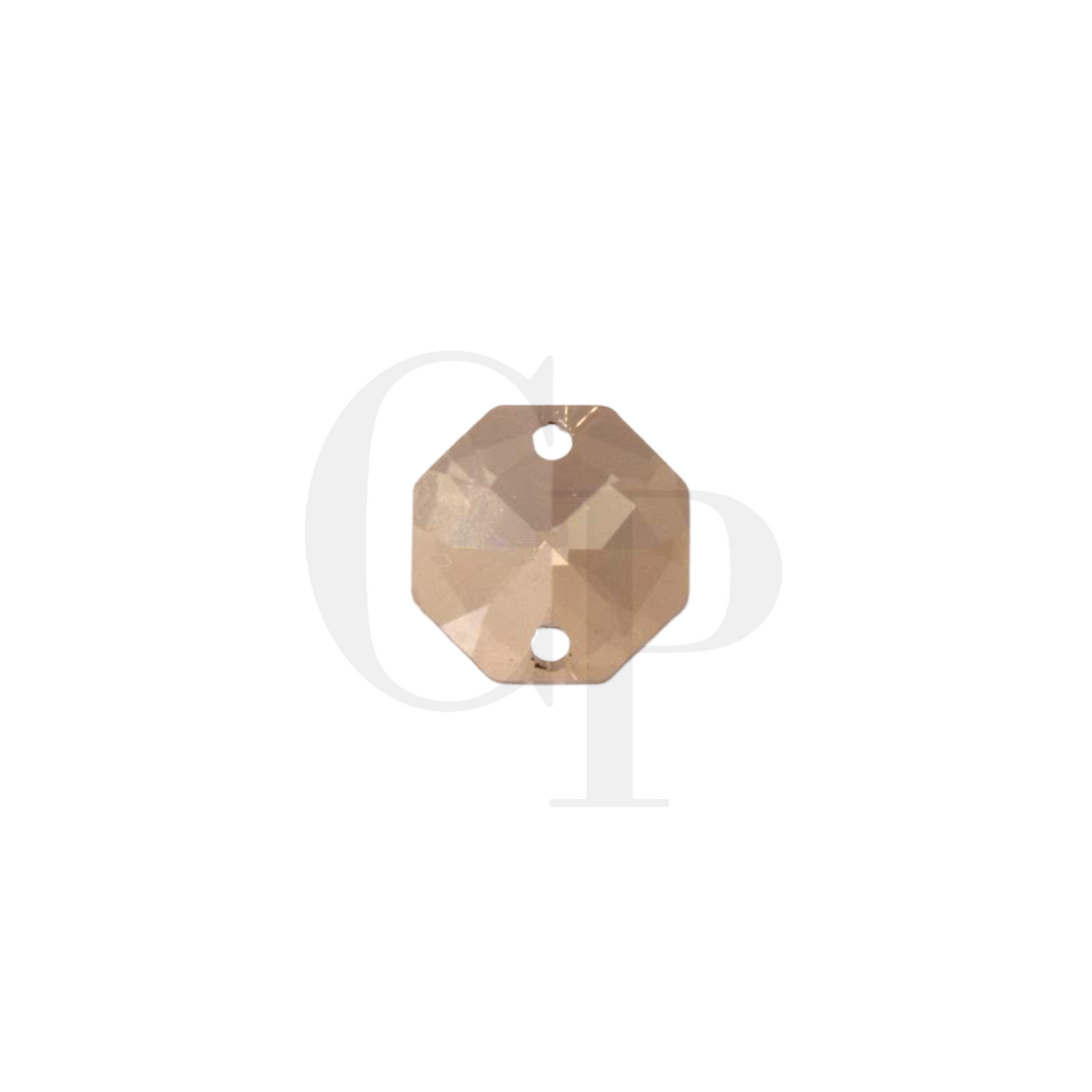 ASFOUR® Crystal 14mm 2-Hole Honey Octagon (Blemished)