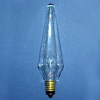 Clear 25 watt candelabra base (.4375")