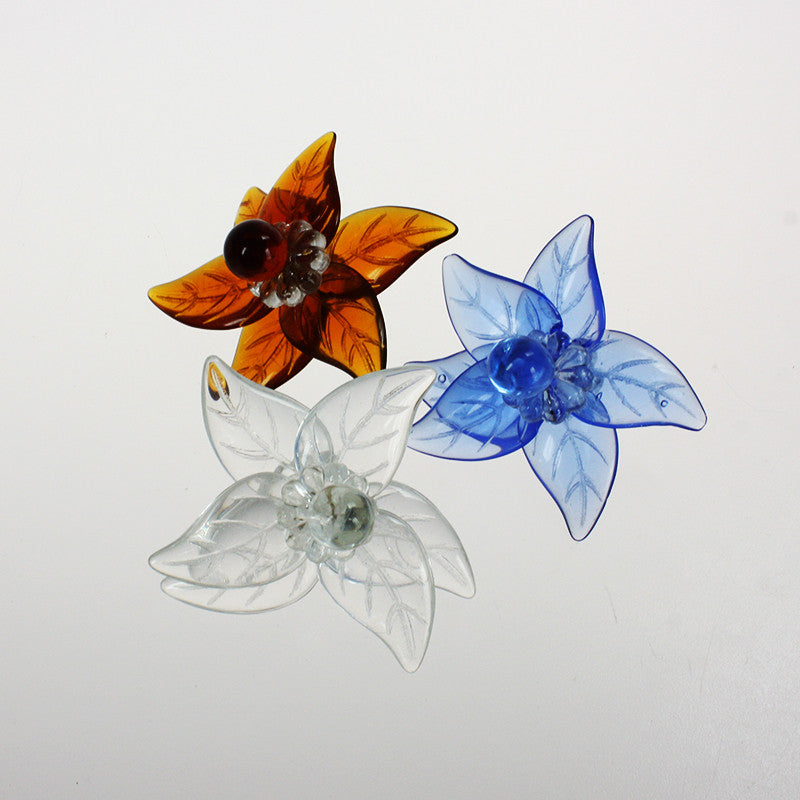 Murano Flower w/ Leaves, Rosettes and Grape <br>(3 styles)