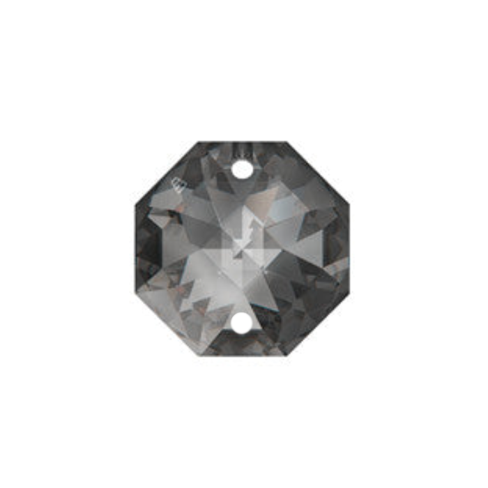 SWAROVSKI STRASS®<BR>22mm Silver Night 2-Hole Octagon