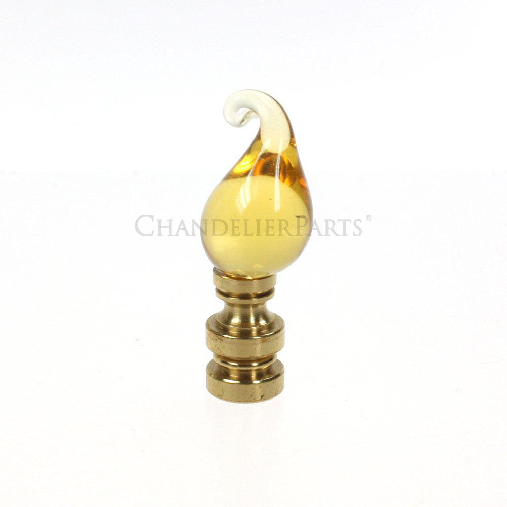 30mm Glass Drop w/ Swirl Finial